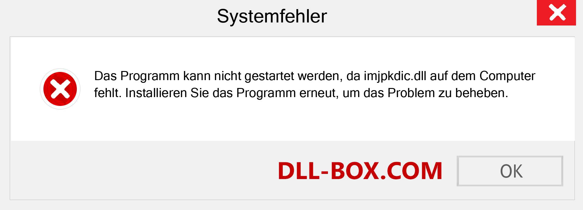 imjpkdic.dll-Datei fehlt?. Download für Windows 7, 8, 10 - Fix imjpkdic dll Missing Error unter Windows, Fotos, Bildern