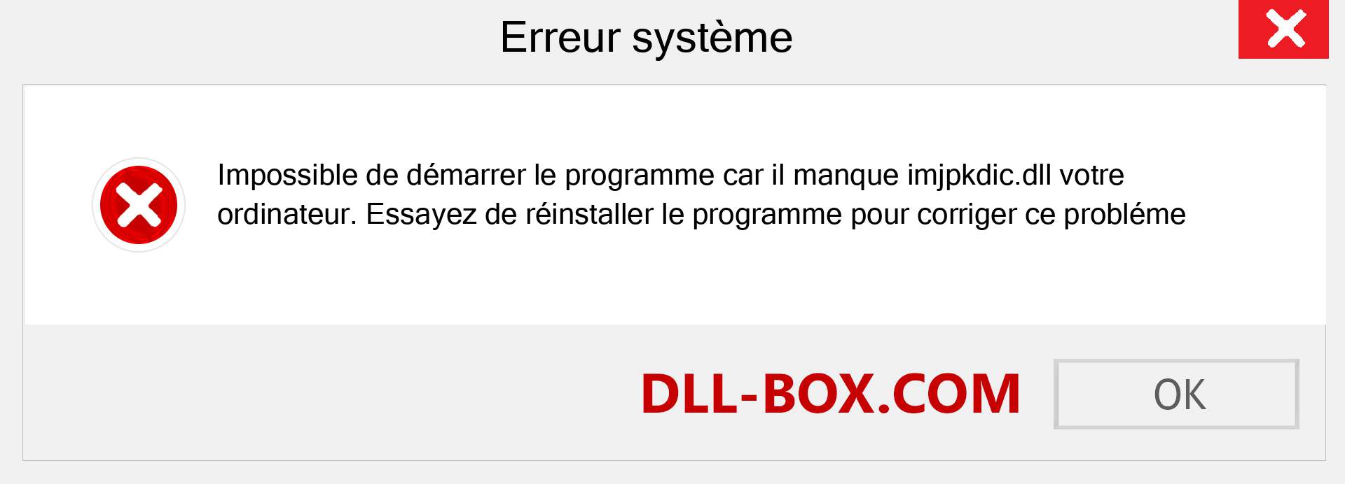 Le fichier imjpkdic.dll est manquant ?. Télécharger pour Windows 7, 8, 10 - Correction de l'erreur manquante imjpkdic dll sur Windows, photos, images